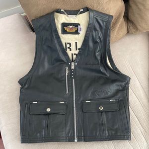 XL Mens Harley Davidson Leather Vest